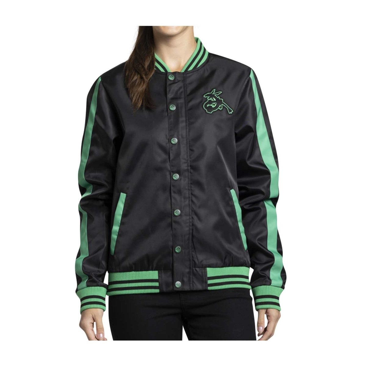 Rayquaza Pokémon Jackets Black Snap-Down Jacket - Adult
