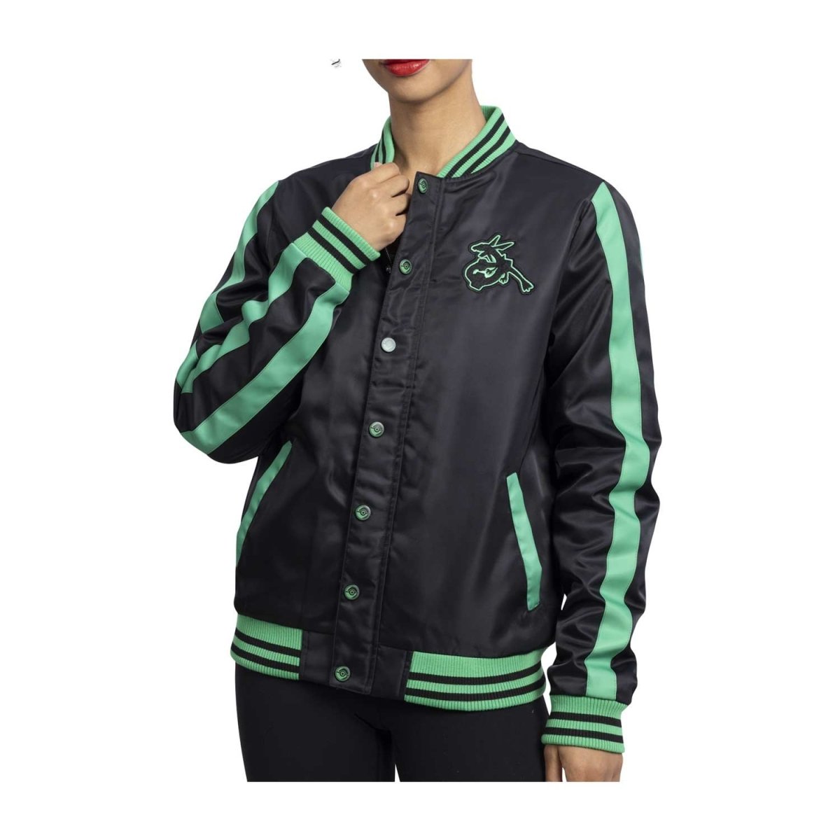 Rayquaza Pokémon Jackets Black Insulated Snap-Down Jacket - Adult