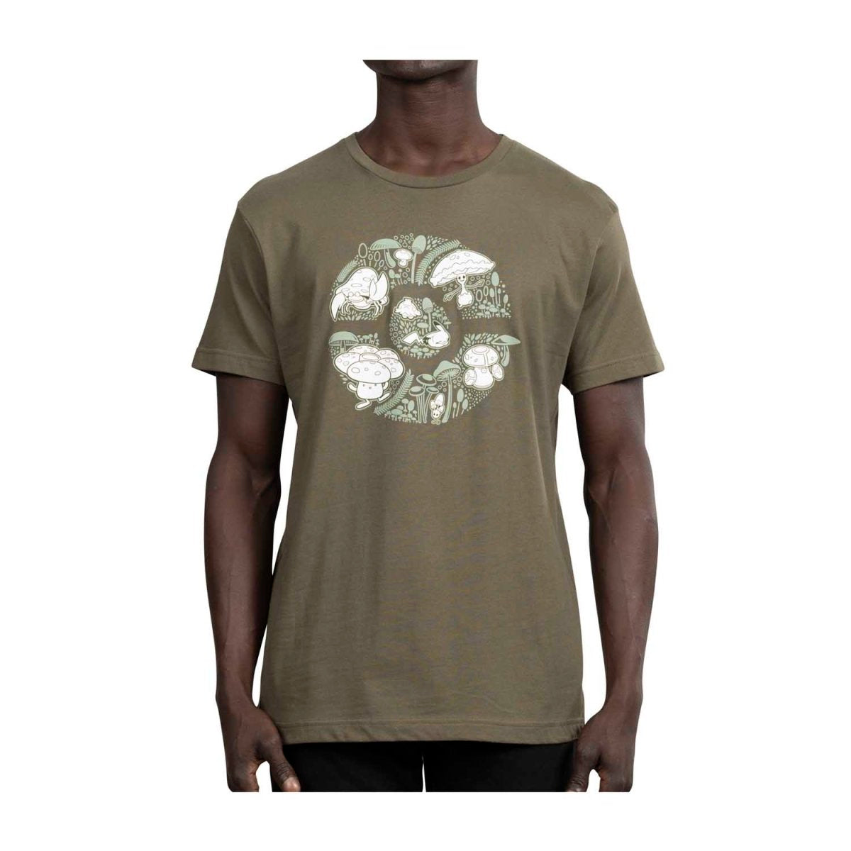 Pikachu & Friends Pokémon Nature: Spring Green Relaxed Fit Crew Neck T-Shirt - Adult