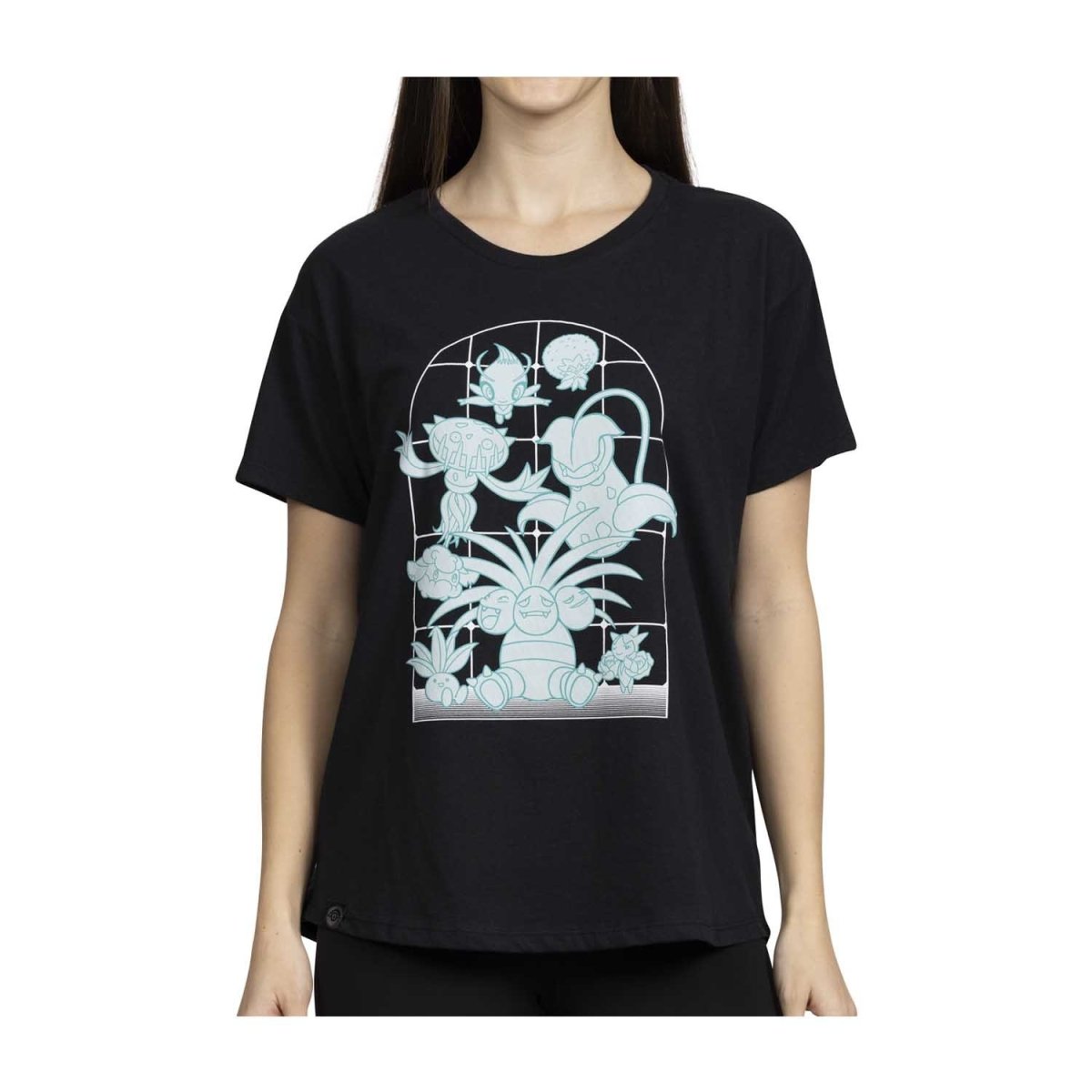 Exeggutor & Friends Pokémon Nature: Spring Black Crew Neck T-Shirt - Women