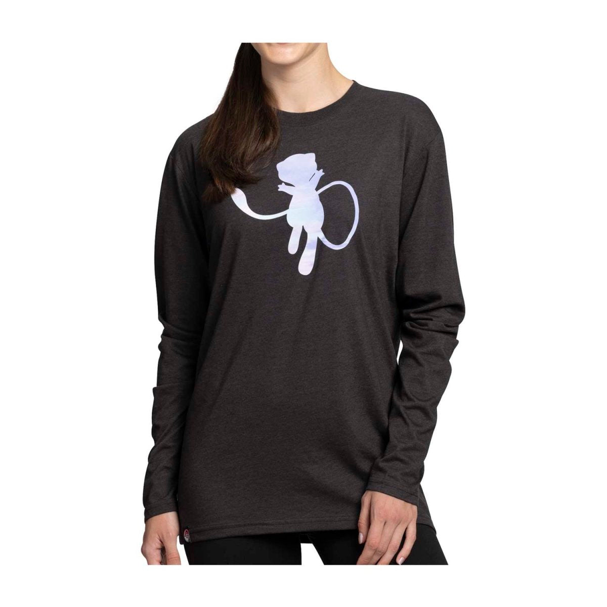 Mew Pokémon Take Flight Black Long-Sleeve T-Shirt - Adult