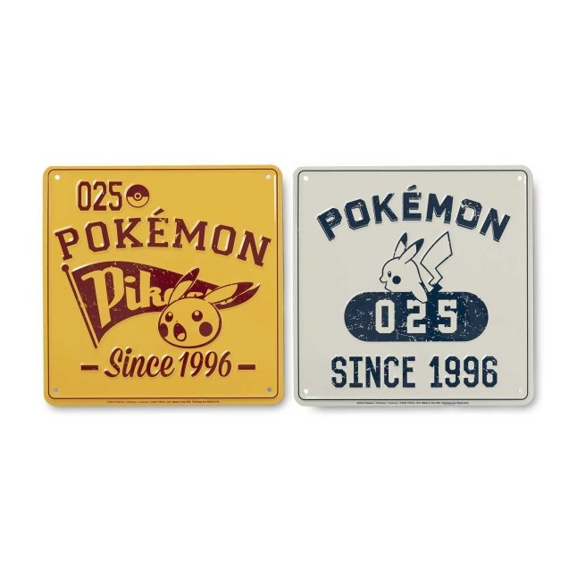 Pikachu Vintage Metal Signs (2-Pack)