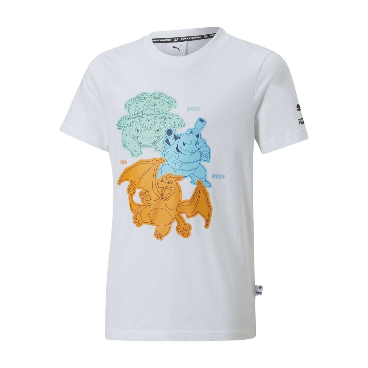 PUMA × Pokémon: Venusaur, Charizard & Blastoise Puma White T-Shirt - Youth