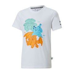 PUMA × Pokémon: Venusaur, Charizard & Blastoise Puma White T-Shirt - Youth