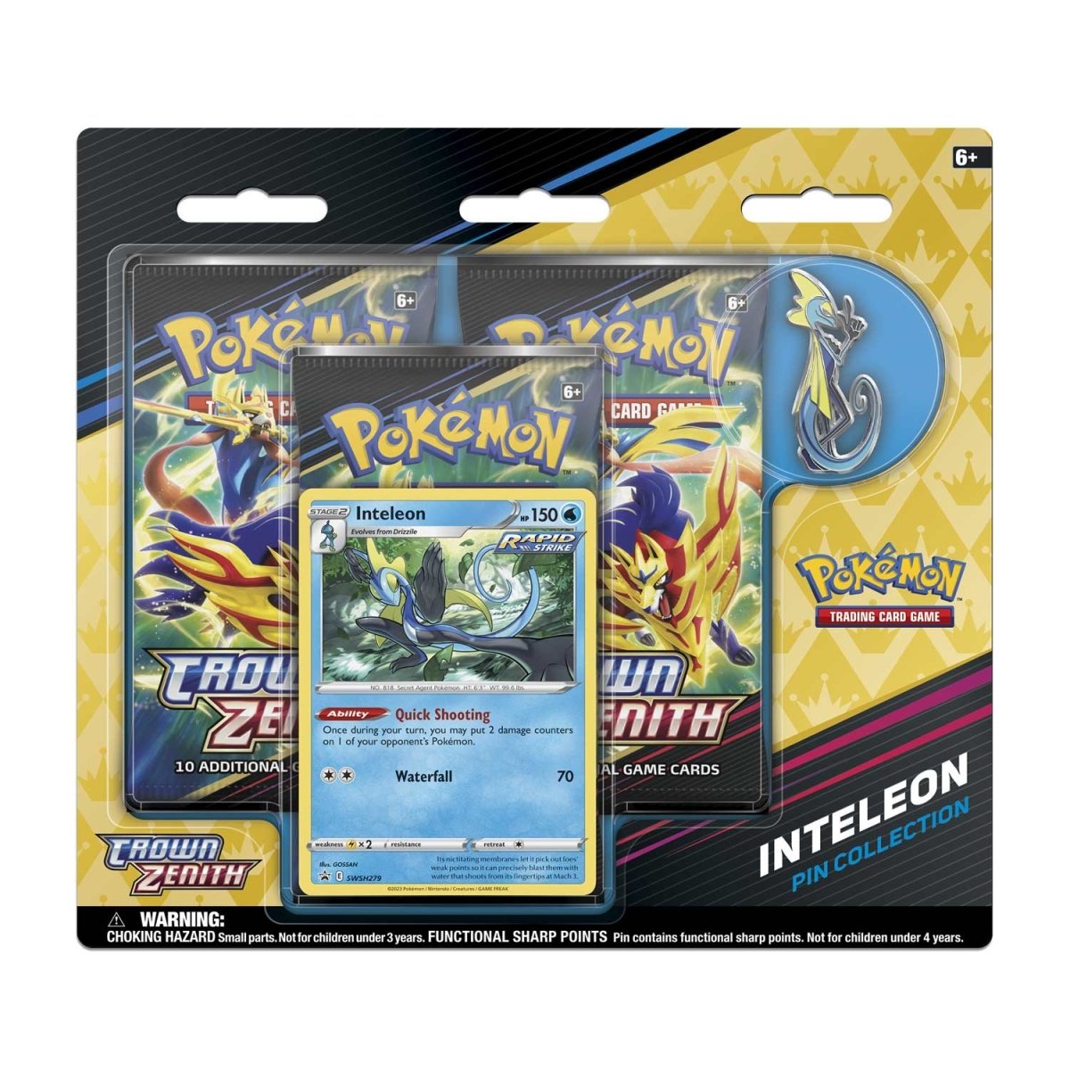 Pokémon TCG: Crown Zenith Pin Collection (Inteleon)