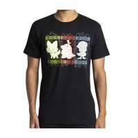 Sprigatito, Fuecoco & Quaxly Black Relaxed Fit Crew Neck T-Shirt - Adult
