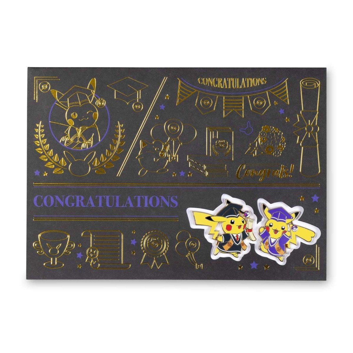 Graduation Pikachu Pokémon Pins & Greeting Card