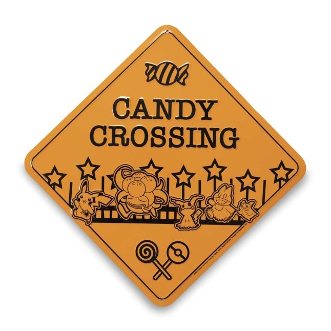 Candy Crossing Halloween Metal Sign