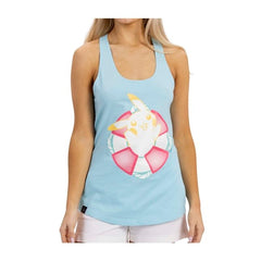 Pikachu Pokémon Summer Days Light Blue French Terry Racerback Tank Top - Women
