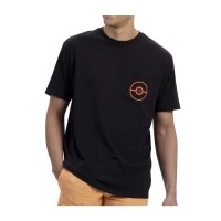 Pikachu & Corphish Pokémon Summer Days Black Relaxed Fit Crew Neck Pocket T-Shirt - Adult