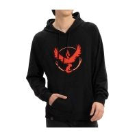 Pokémon GO Teams: Team Valor Embroidered Black Fitted Pullover Hoodie - Adult