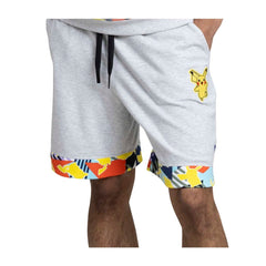 Pikachu Mix Pokémon Lounge Gray Shorts - Men