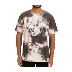 Charizard Gray & Cream Tie-Dye Relaxed Fit Crew Neck T-Shirt - Adult