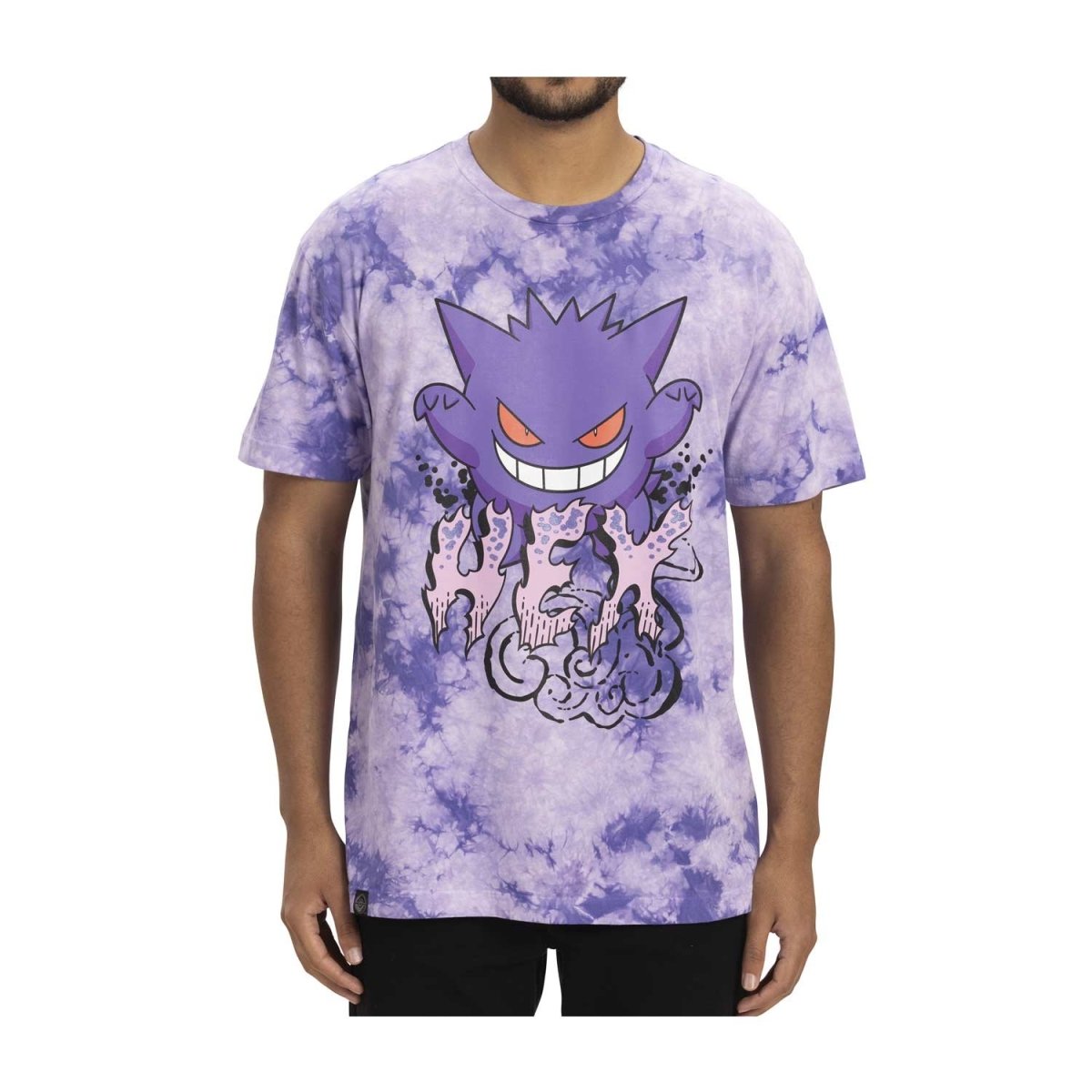 Gengar Purple Tie-Dye Relaxed Fit Crew Neck T-Shirt - Adult