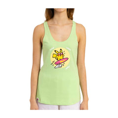 Pikachu Pokémon Lazy Summer Green Racerback Tank Top - Women